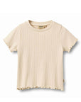 IRENE POINTELLE TEE - ALMOND PEACH