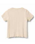 IRENE POINTELLE TEE - ALMOND PEACH