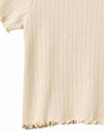 IRENE POINTELLE TEE - ALMOND PEACH