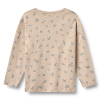 Beige sweatshirt with floral pattern on a white background