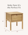 BONDI ASSEMBLED NIGHTSTAND - HONEY