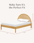 BONDI CANE FULL BED - HONEY WITH NATURAL CANE