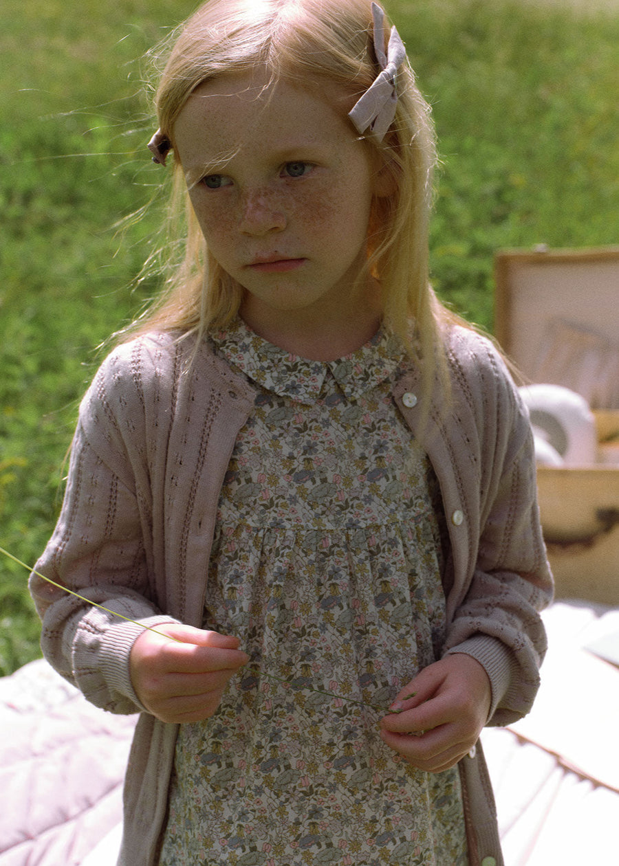 FLUTTER EYELET CARDIGAN