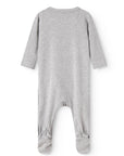 Gray baby onesie on a white background