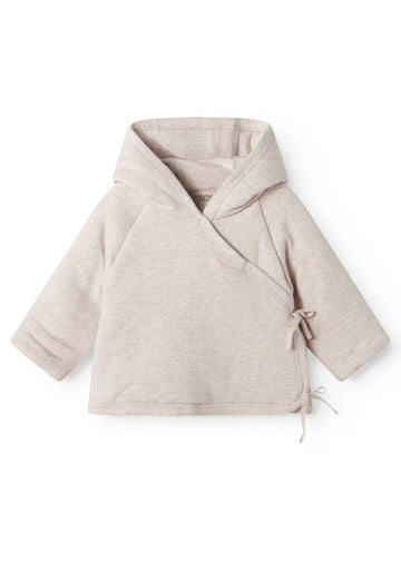 Beige baby coat on a white background