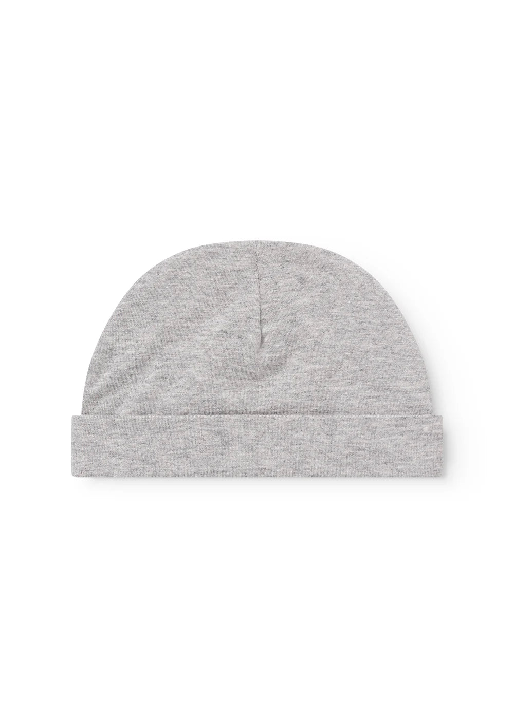 Gray baby hat on a white background