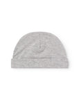 Gray baby hat on a white background