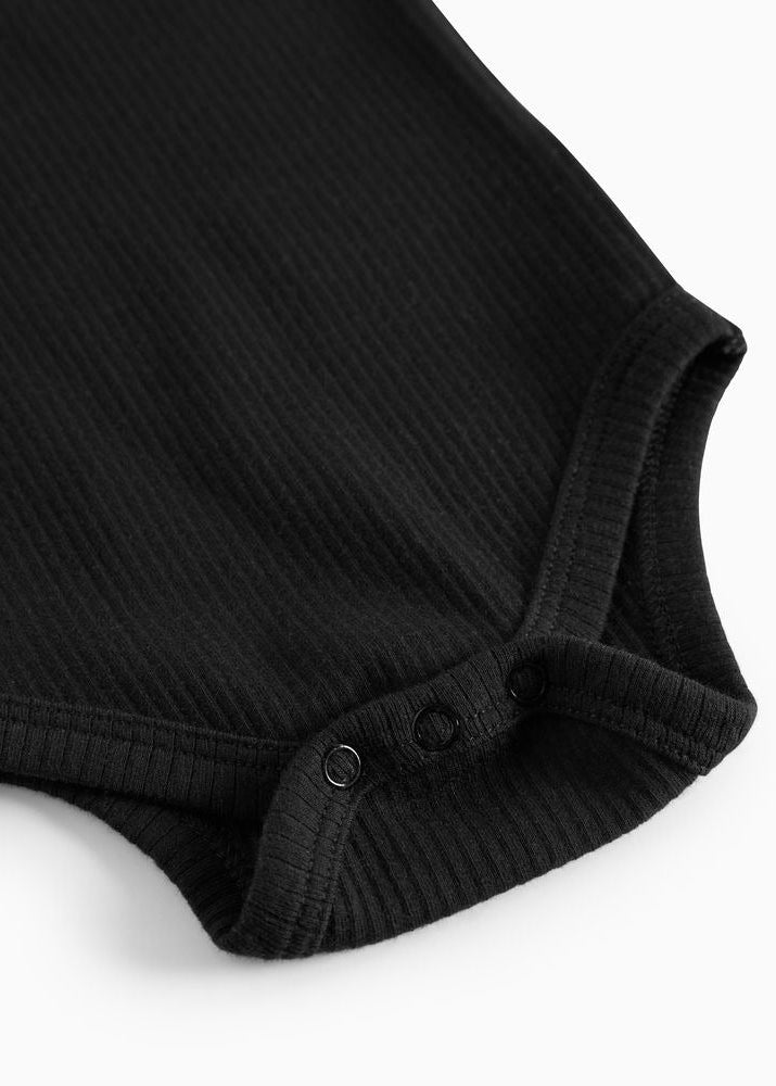 BODY BUTTON ONESIE - BLACK