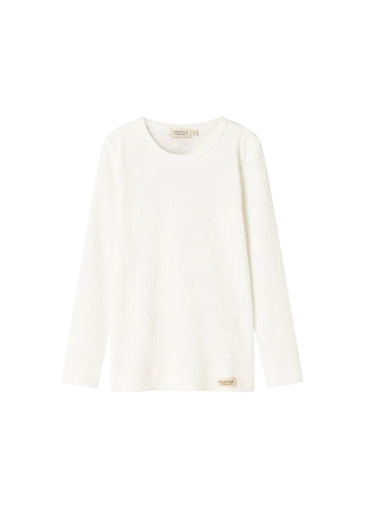 RIB MODAL TEE - GENTLY WHITE