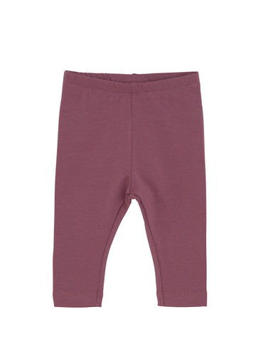 Purple baby leggings on a white background