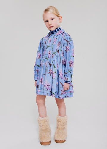VASSY DRESS - BLUE FLORAL
