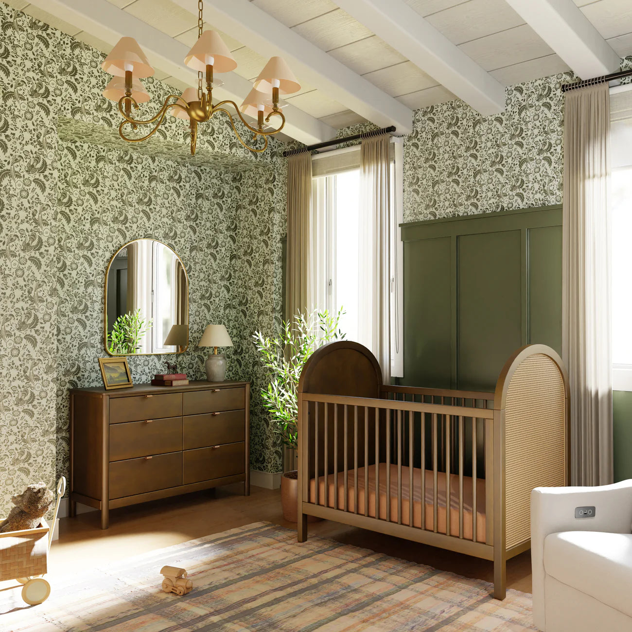 BONDI 6 DRAWER ASSEMBLED DRESSER - NATURAL WALNUT