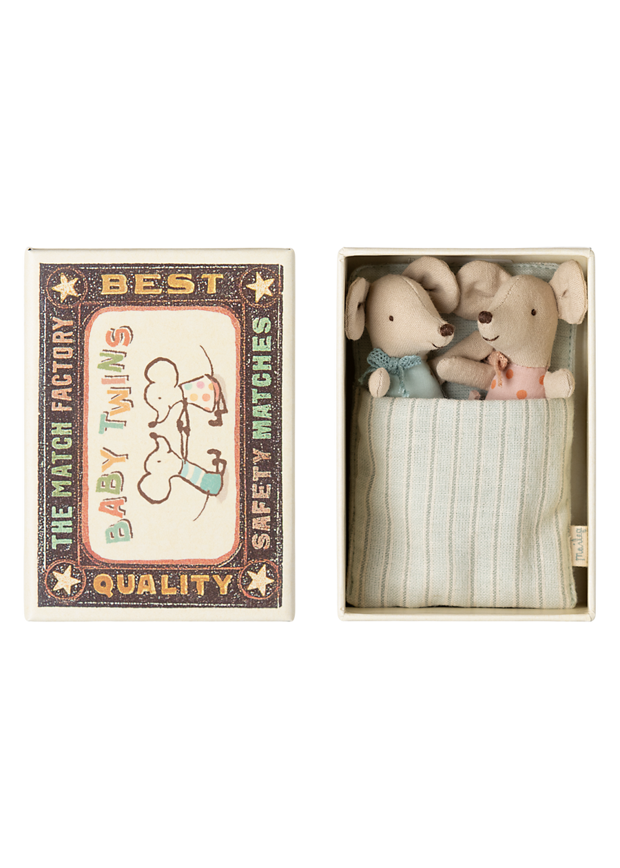 TWINS, BABY MICE IN MATCHBOX