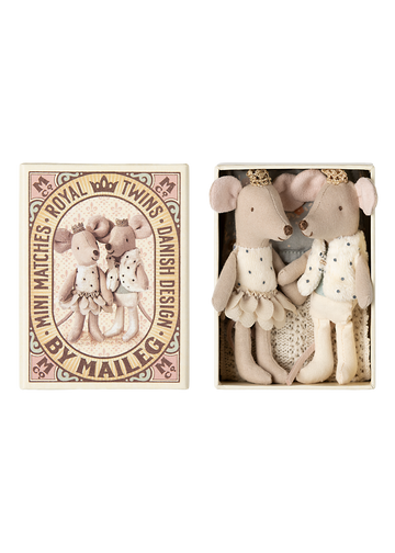 ROYAL TWIN MICE, LITTLE SISTER & BROTHER IN MATCHBOX