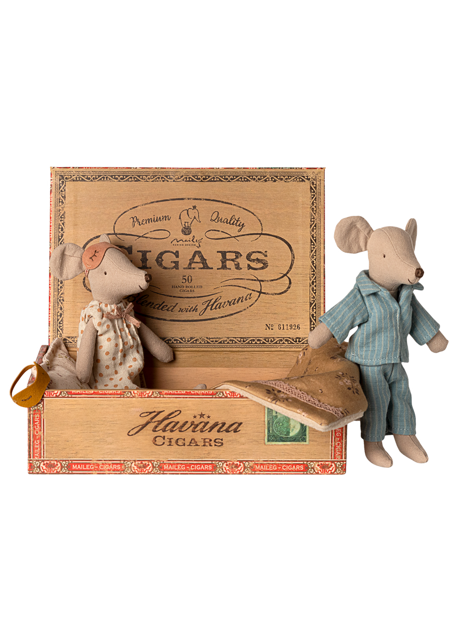 MUM & DAD MICE IN CIGARBOX