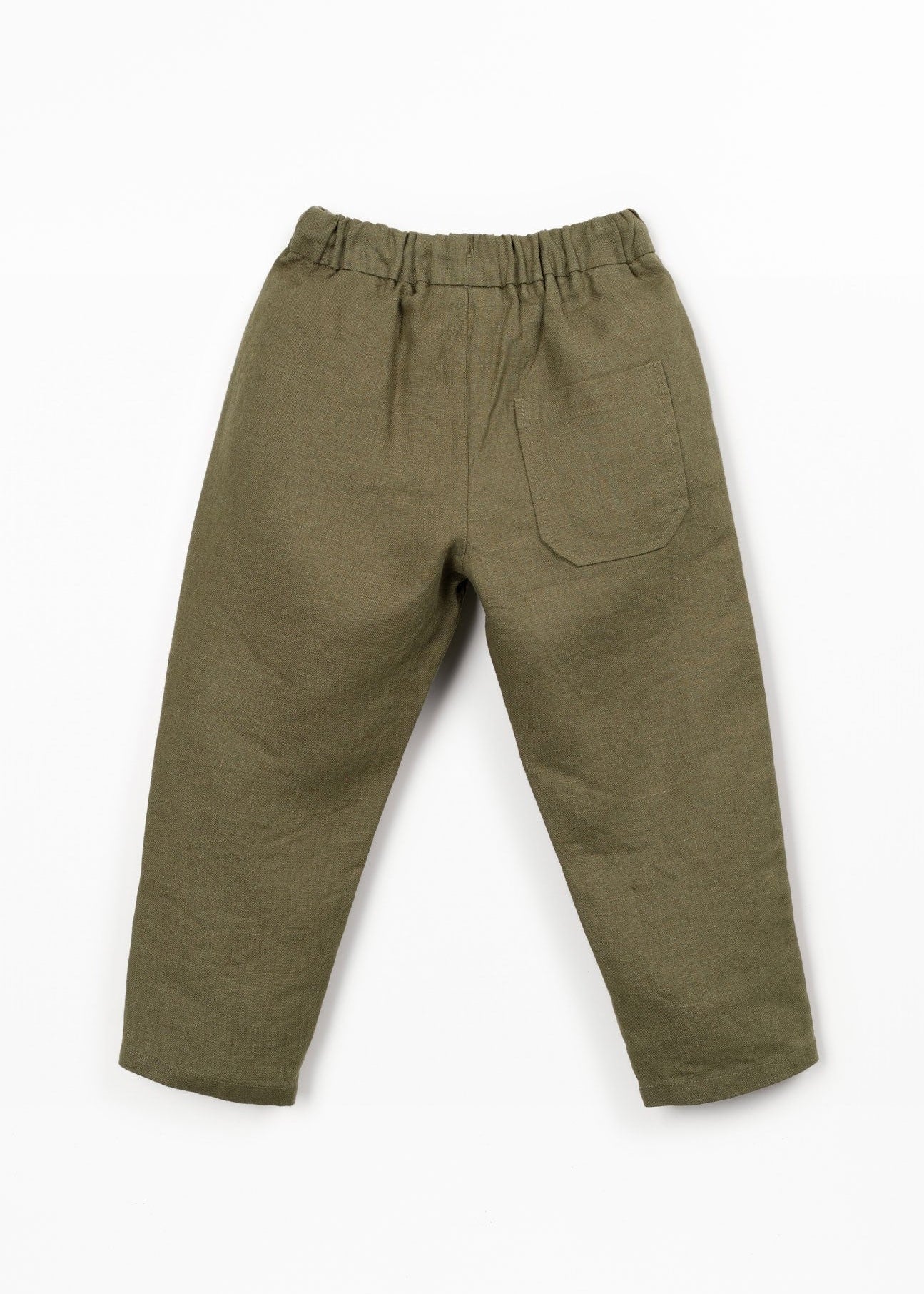 Green pants on a white background