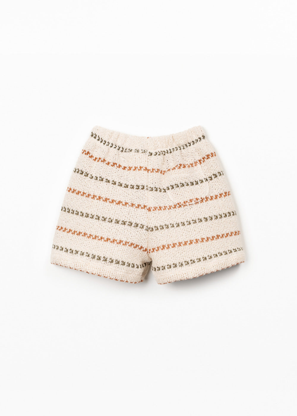 Striped shorts on a white background