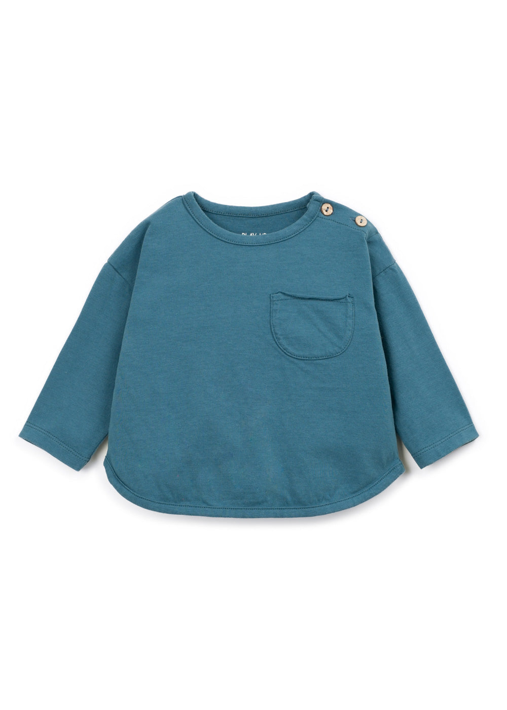 ROUND HEM T-SHIRT - CYAN