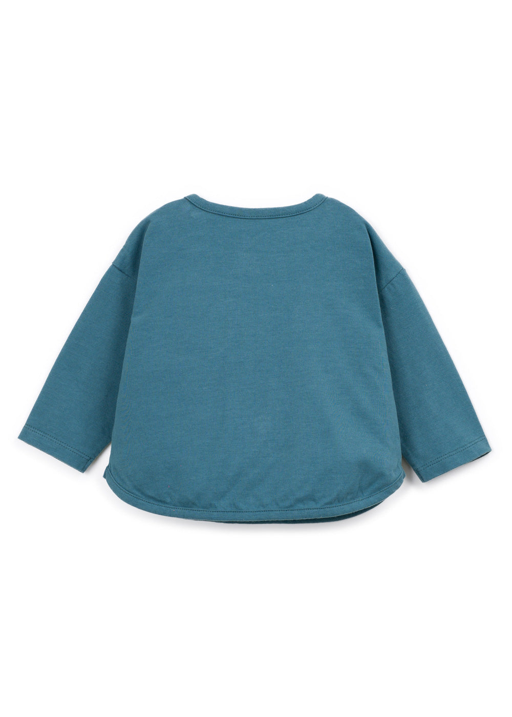 ROUND HEM T-SHIRT - CYAN