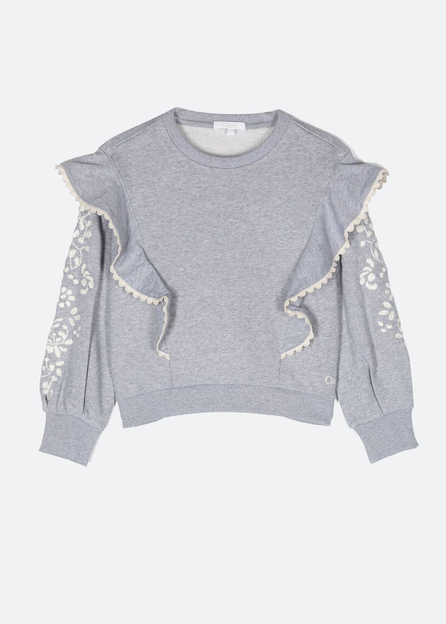 RUFFLED SWEATSHIRT