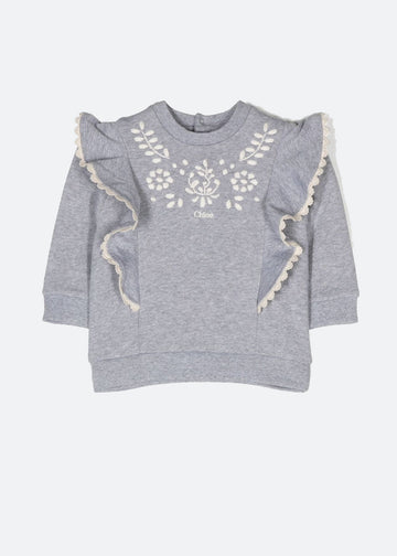 RUFFLED BABY SWEATSHIRT
