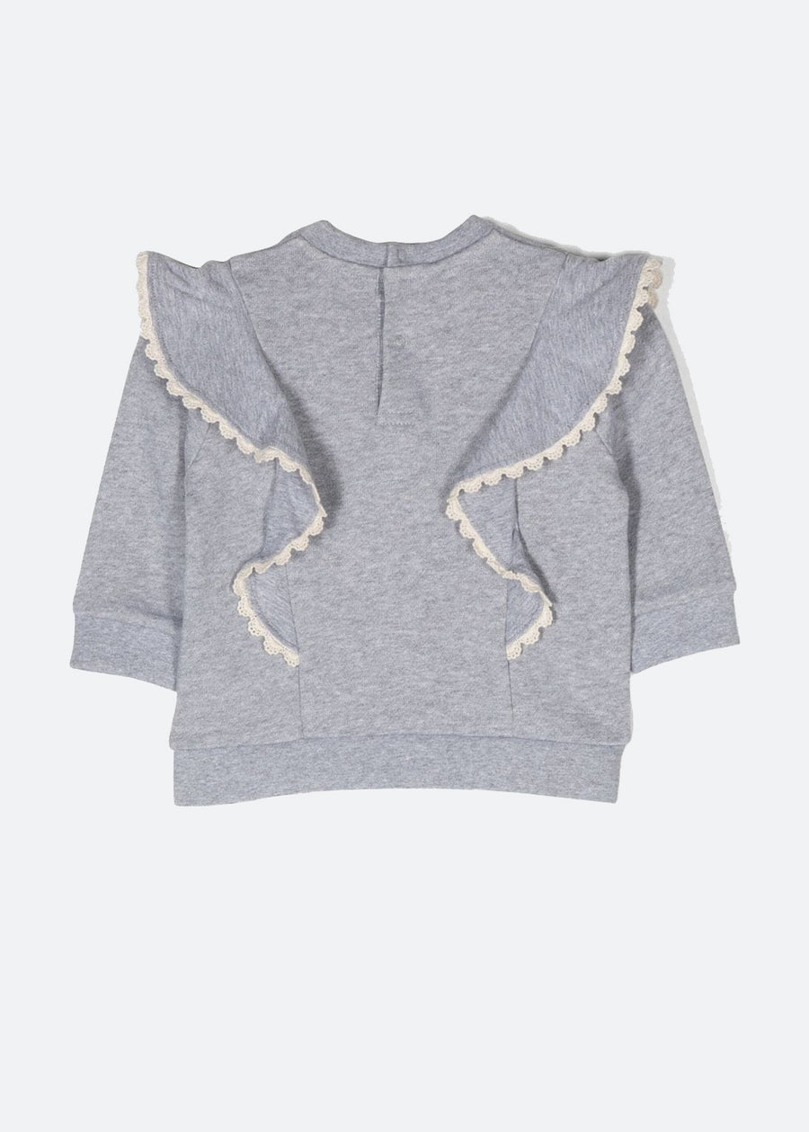 RUFFLED BABY SWEATSHIRT