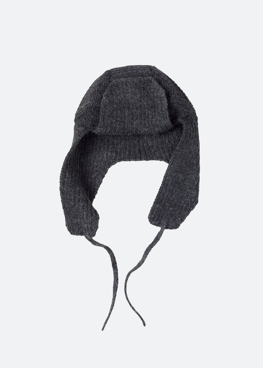 ALPACA AVIATOR HAT - COAL