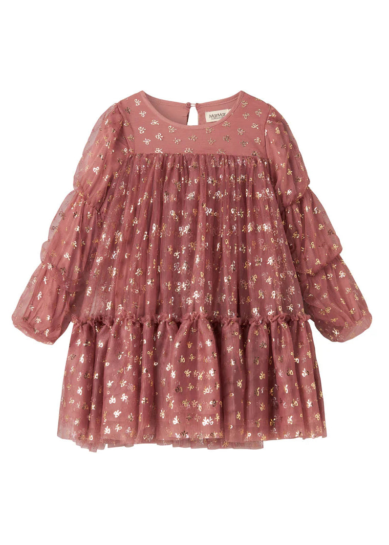 Pink floral dress on a white background