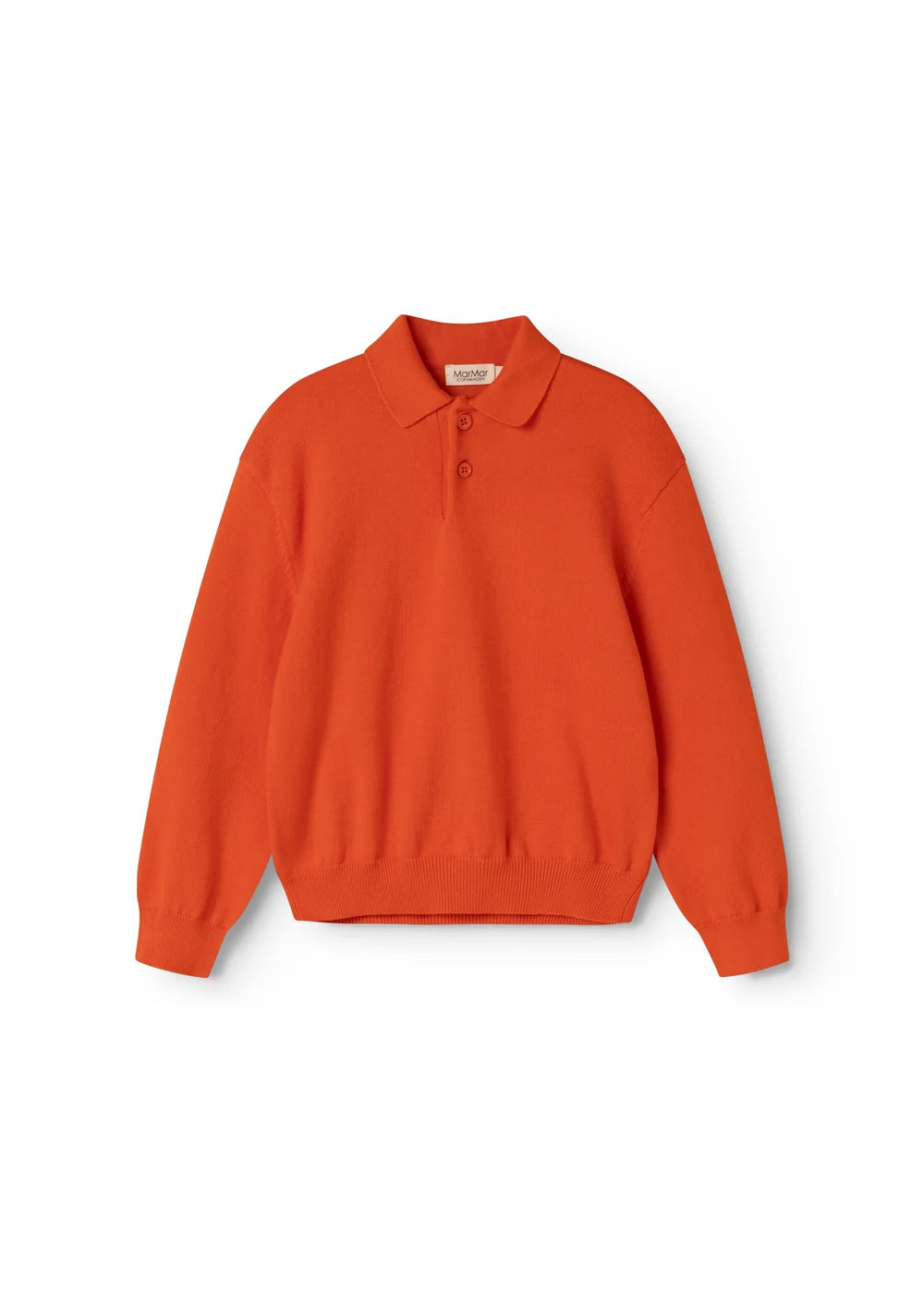 Orange sweater on a white background