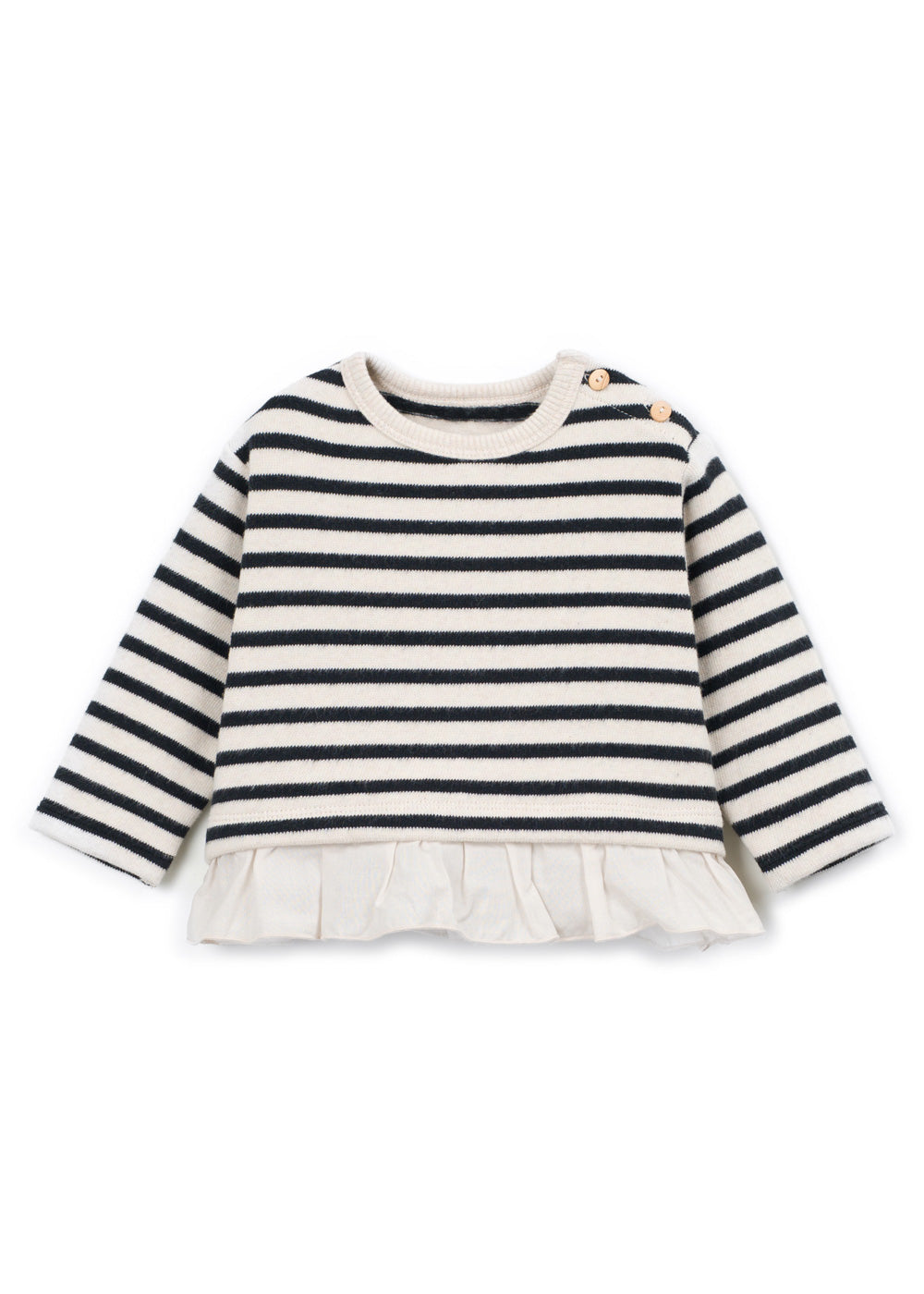 RUFFLE TRIM SWEATER