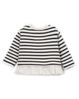 RUFFLE TRIM SWEATER