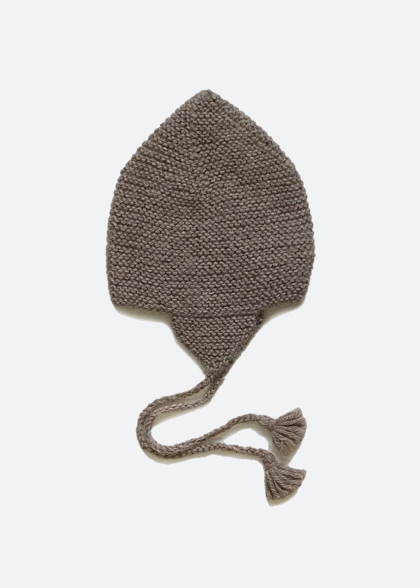 ALPACA LINK STITCH HAT - CHESTNUT