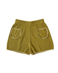 SCALLOPED KNIT SHORTS