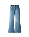 Blue jeans on a white background