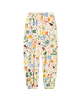 Floral-patterned pants on a white background