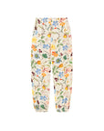 Floral patterned pants on a white background