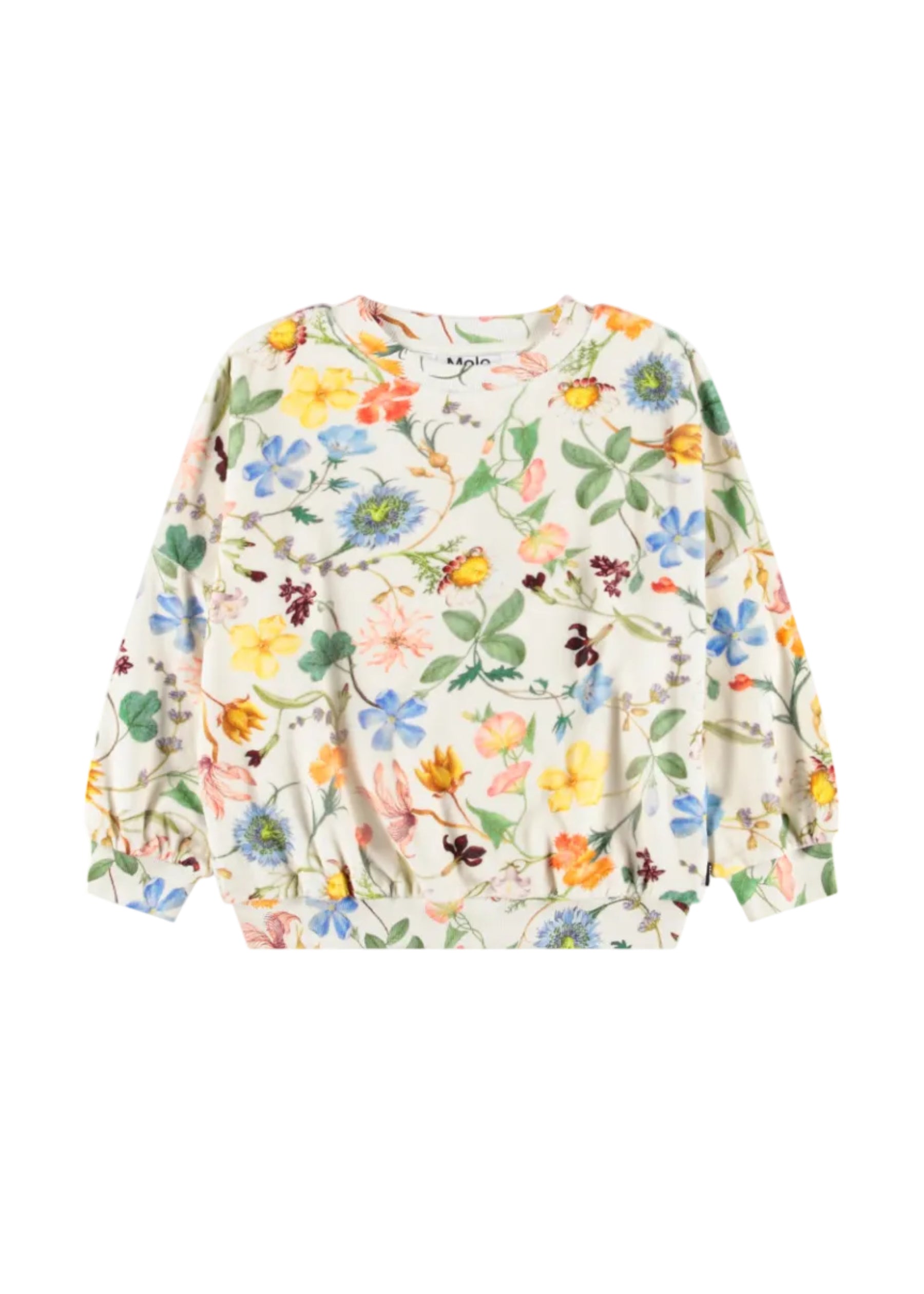 Floral-patterned blouse on a white background