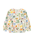 Floral-patterned blouse on a white background
