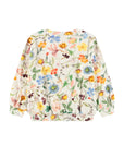 Floral patterned blouse on a white background