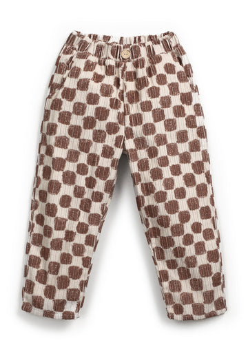 CHECK CORDUROY TROUSERS