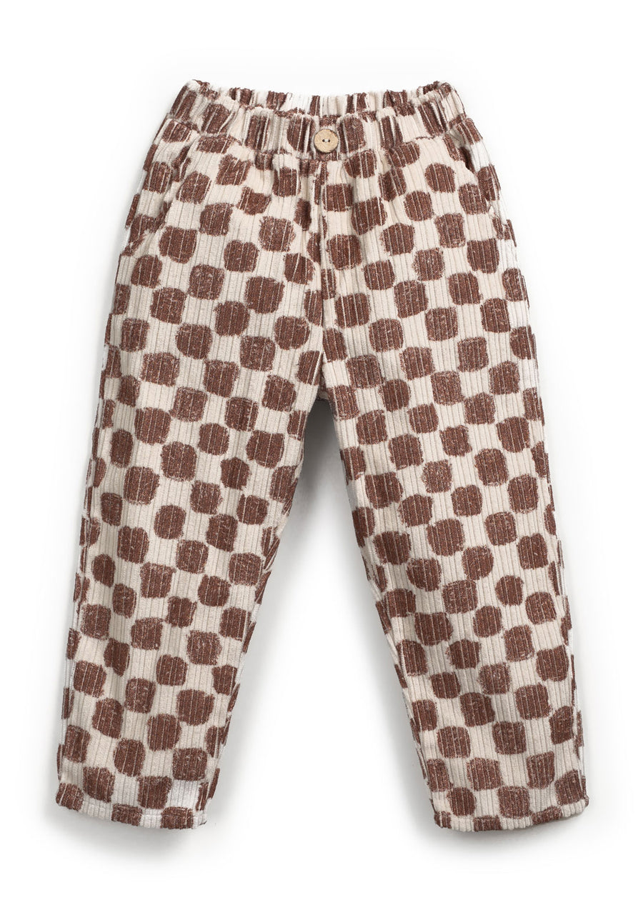 CHECK CORDUROY TROUSERS