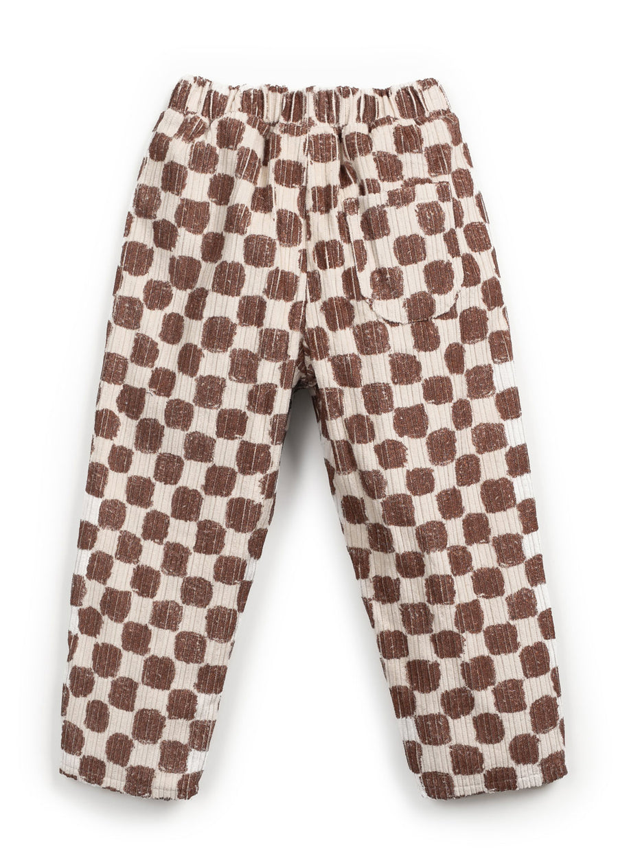 CHECK CORDUROY TROUSERS