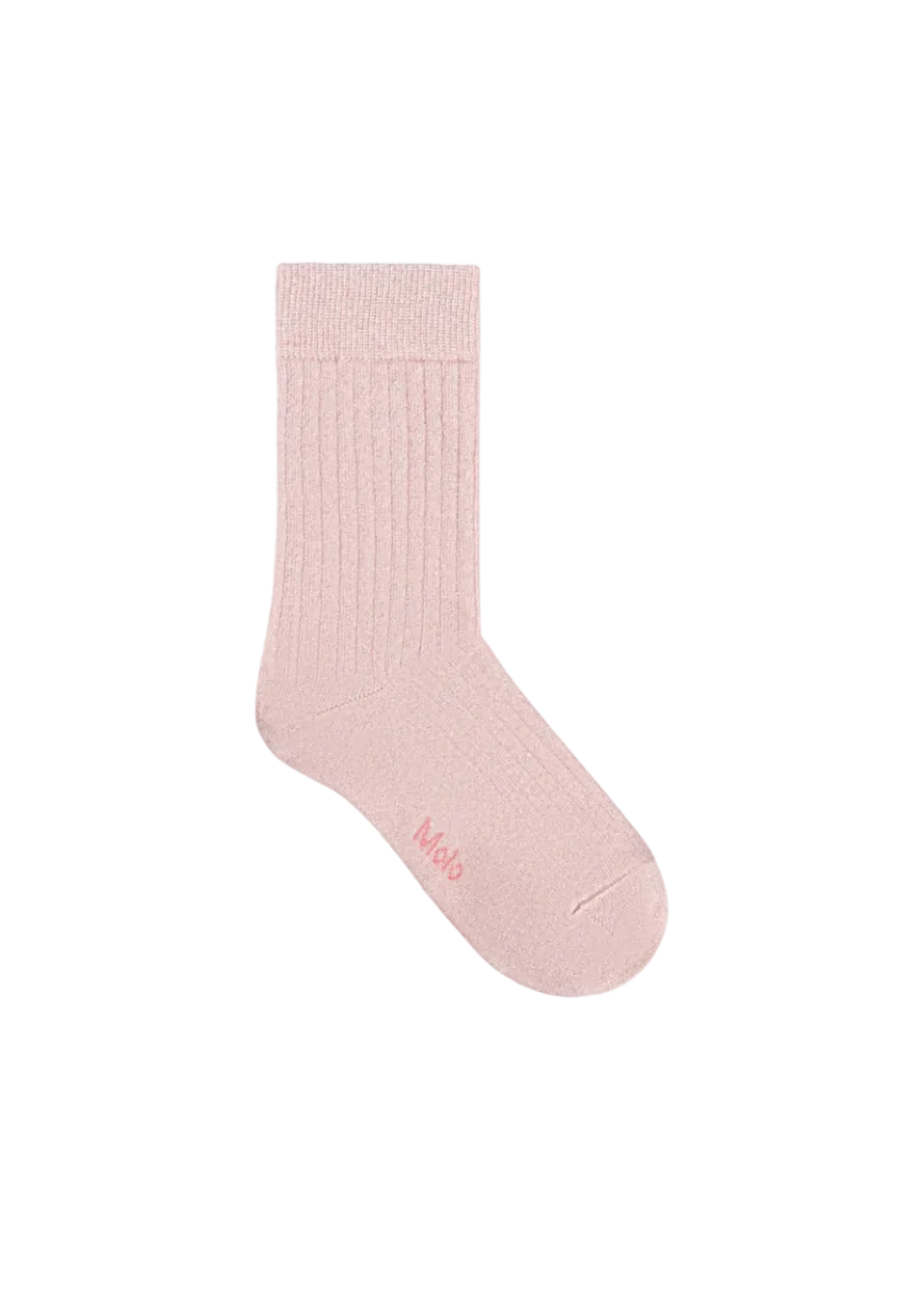 Pink sock on a light gray background