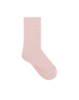 Pink sock on a light gray background