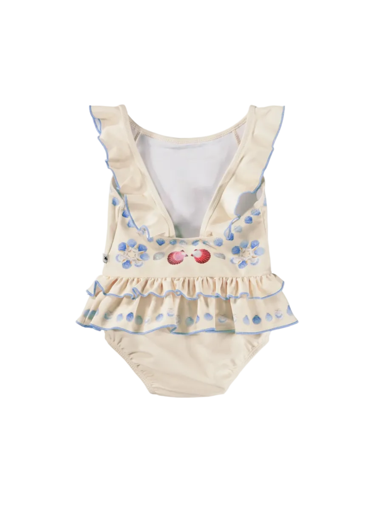 Children's swimsuit with floral design on a white background