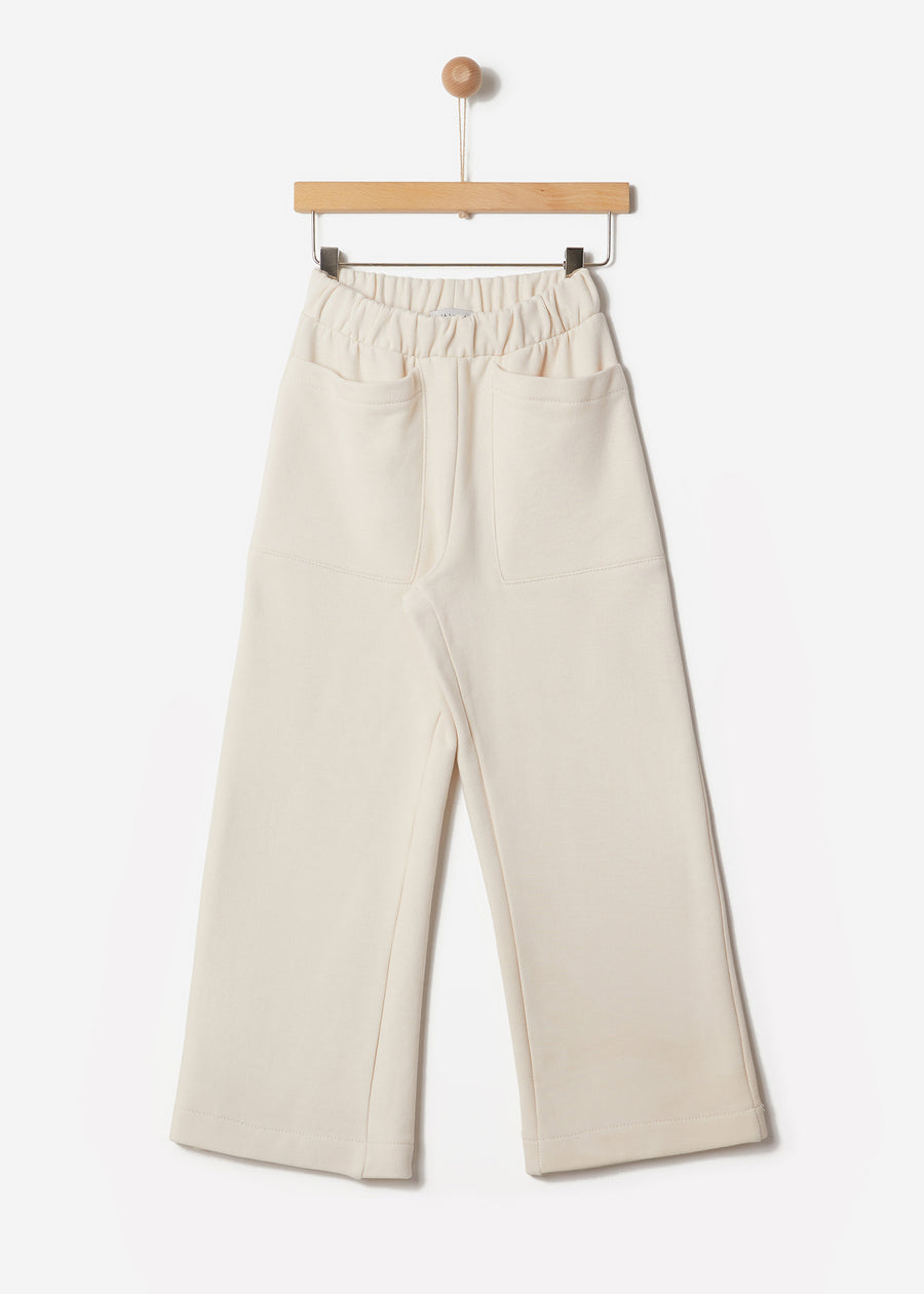 COTTON WIDE LEG SWEATPANTS