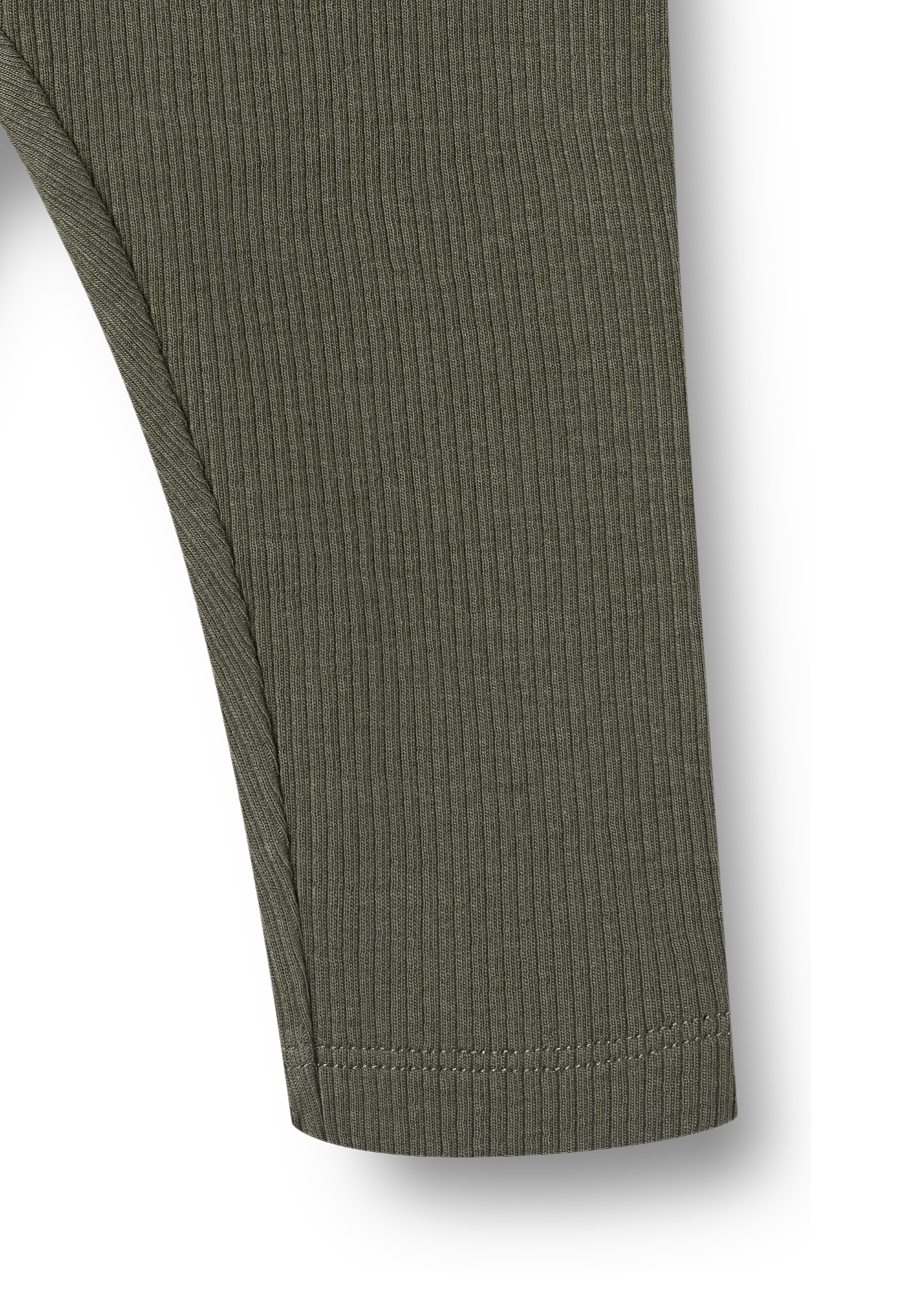 Close-up of green pants on a white background