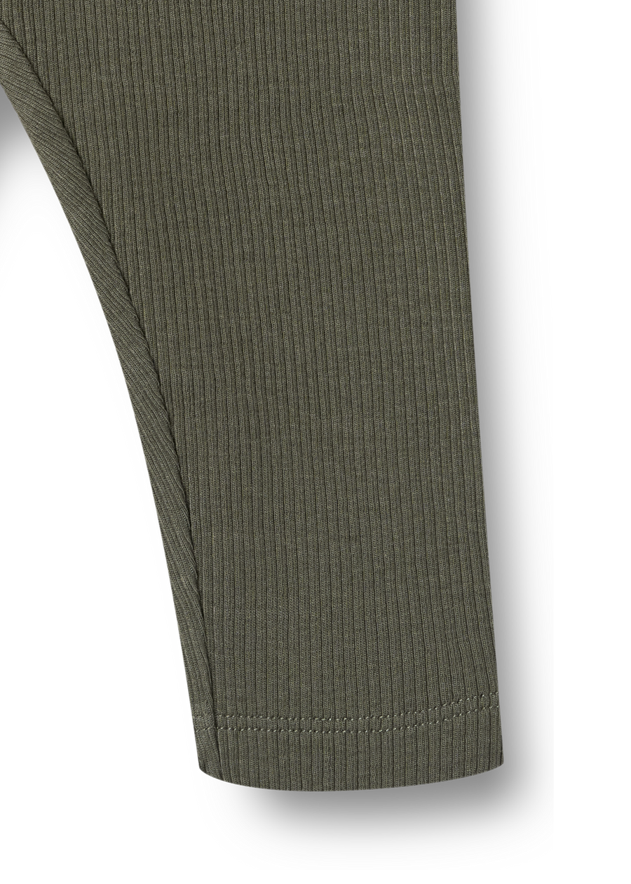 Close-up of green pants on a white background
