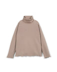 LETTUCE TRIM TURTLNECK - TAUPE