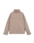 LETTUCE TRIM TURTLNECK - TAUPE